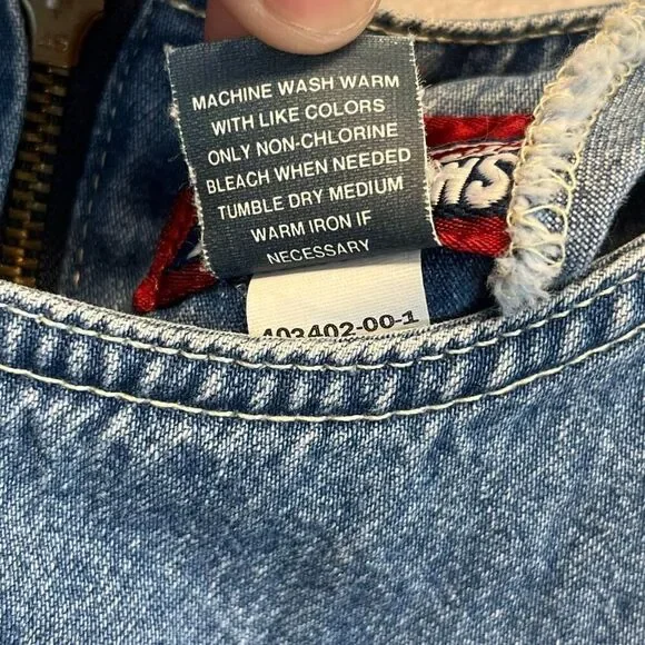 Y2K OLD NAVY Dress Women’s Sz 6 Blue Jeans Denim Mini Sleeveless Sheath Vintage - Picture 6 of 12